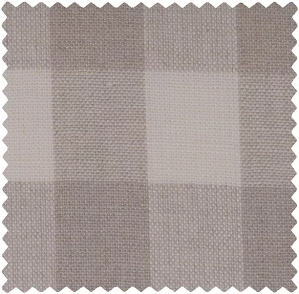 Bray Natural Furnishing Fabric Medium Check Irish Linen