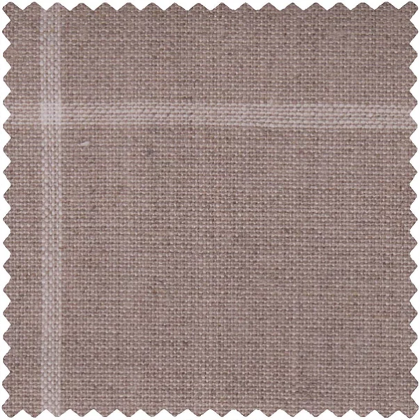 Bray Checked Furnishing Fabric Medium Natural Irish Linen