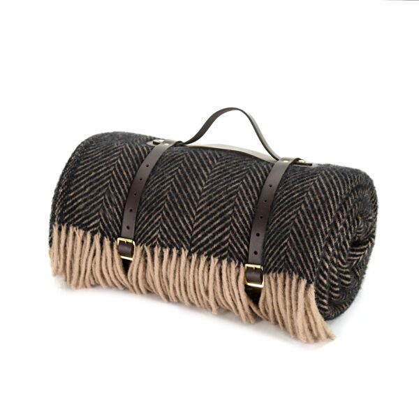 Polo Wool Camping Blanket Tweedmill Picnic Rug Rolls - Image 2