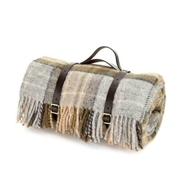 Polo Wool Camping Blanket Tweedmill Picnic Rug Rolls - Image 4