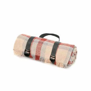 Keith Check Picnic Rug Roll Tweedmill Recycled Wool Blankets