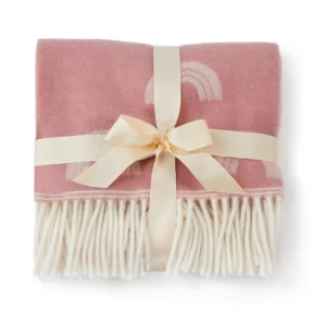 Baby Girl Blanket Rainbow Pink Blanket Tweedmill Childrens Merino Throws