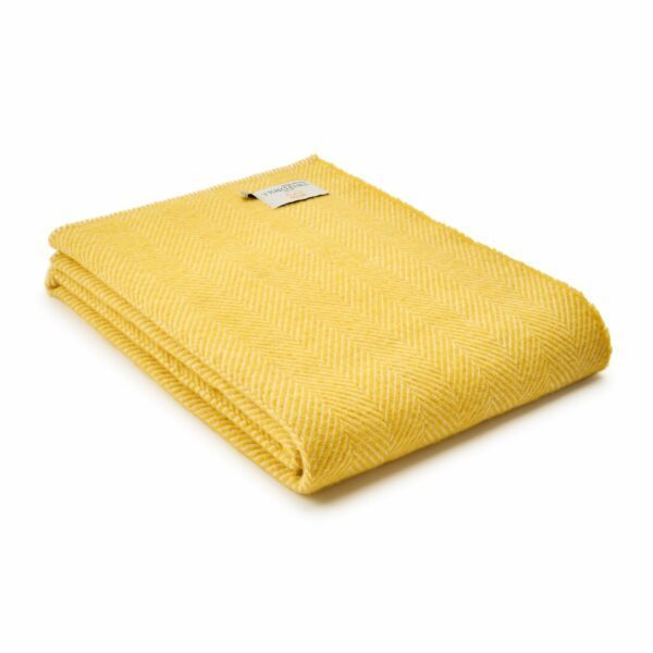 Fishbone Wool Throw Blanket Tweedmill Wool Bed Throws - Image 13