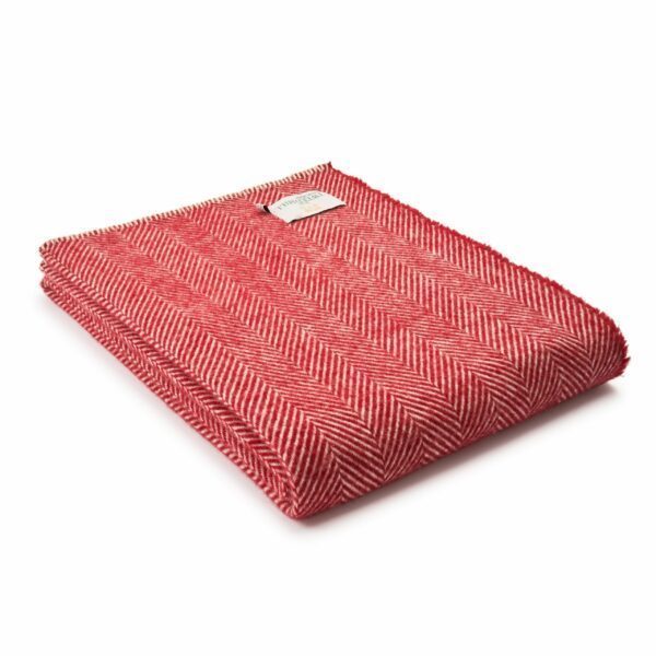 Fishbone Wool Throw Blanket Tweedmill Wool Bed Throws - Image 14