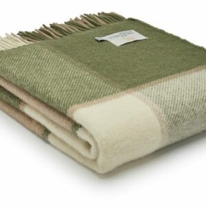 Block Check Knee Blanket Tweedmill Wool Bed Throws