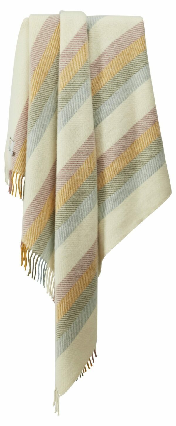 Stripe Wool Throw Blanket Tweedmill Wool Bed Throws - Image 4