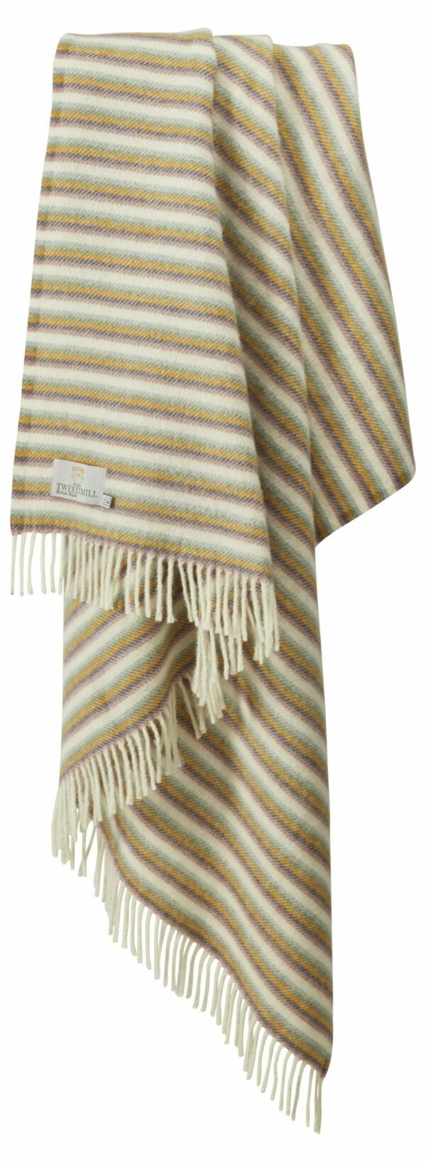 Stripe Wool Throw Blanket Tweedmill Wool Bed Throws - Image 6