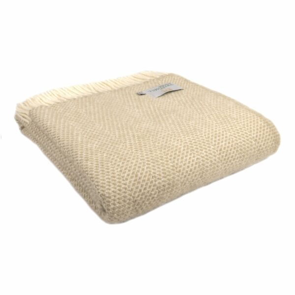 Beehive Wool Throw Blanket Tweedmill Wool Bed Throws - Image 3