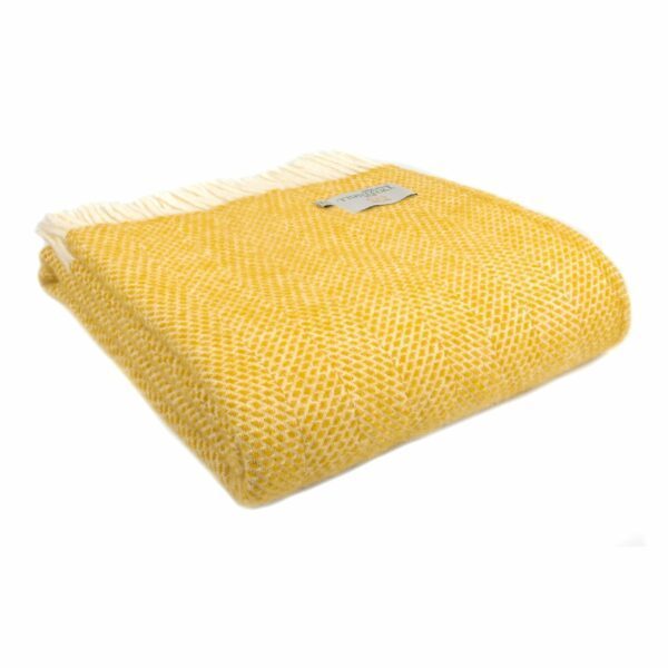 Beehive Wool Throw Blanket Tweedmill Wool Bed Throws - Image 2