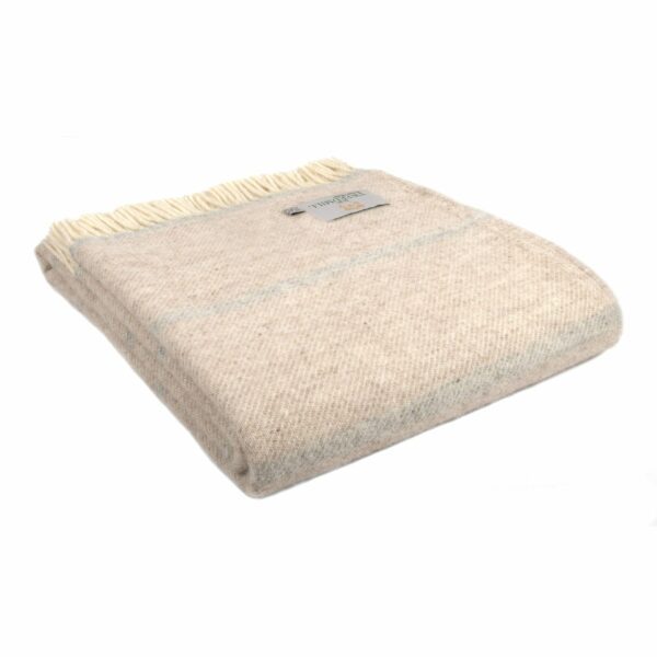 Broad Stripe Throw Blanket Tweedmill Wool Bed Throws - Image 4