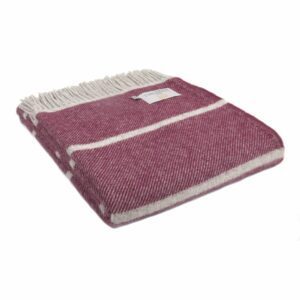 Broad Stripe Throw Blanket Tweedmill Wool Bed Throws