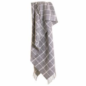 Chequered Check Knee Blanket Tweedmill Wool Bed Throws