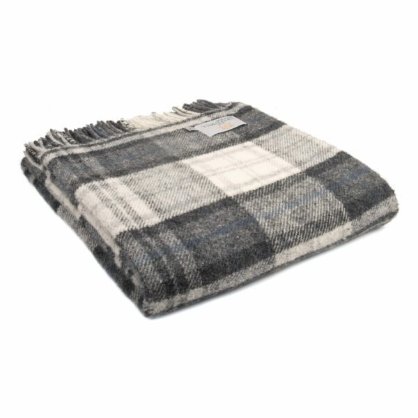 Cottage Check Throw Blanket Tweedmill Wool Bed Throws