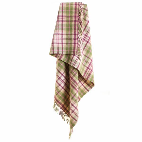 Cottage Check Knee Blanket Tweedmill Wool Bed Throws - Image 3