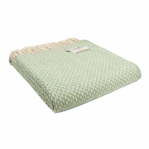 Diamond Wool Throw Blanket Tweedmill Wool Bed Throws - Image 3