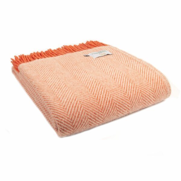 Herringbone Wool Throw Blanket Tweedmill Wool Bed Throws - Image 7