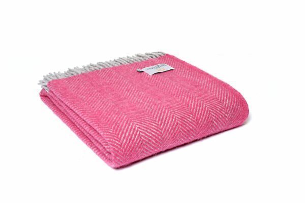 Herringbone Wool Throw Blanket Tweedmill Wool Bed Throws - Image 8