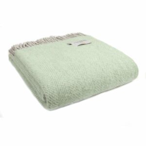 Herringbone Wool Throw Blanket Tweedmill Wool Bed Throws
