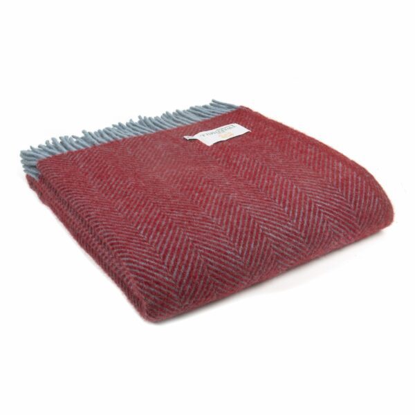 Herringbone Wool Throw Blanket Tweedmill Wool Bed Throws - Image 9