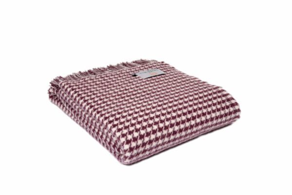 Houndstooth Wool Throw Blanket Tweedmill Wool Bed Throws