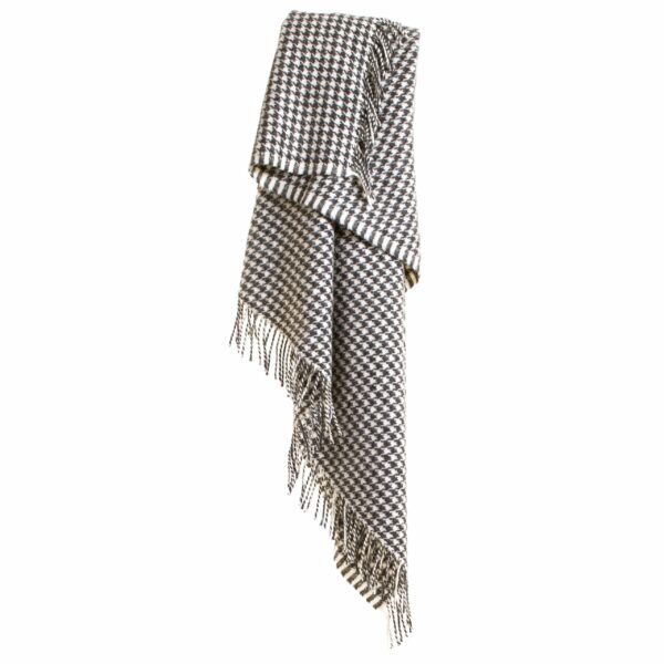 Houndstooth Wool Knee Blanket Tweedmill Wool Bed Throws - Image 3