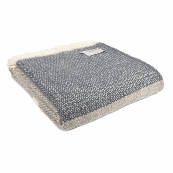 Illusion Panel Throw Blanket Tweedmill Wool Bed Throws - Image 2