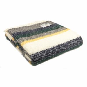 Illusion Stripe Throw Blanket Tweedmill Wool Bed Throws
