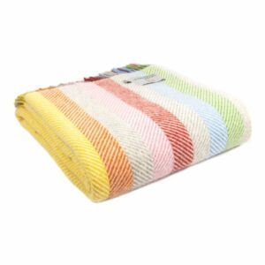 Stripe Wool Throw Blanket Tweedmill Wool Bed Throws