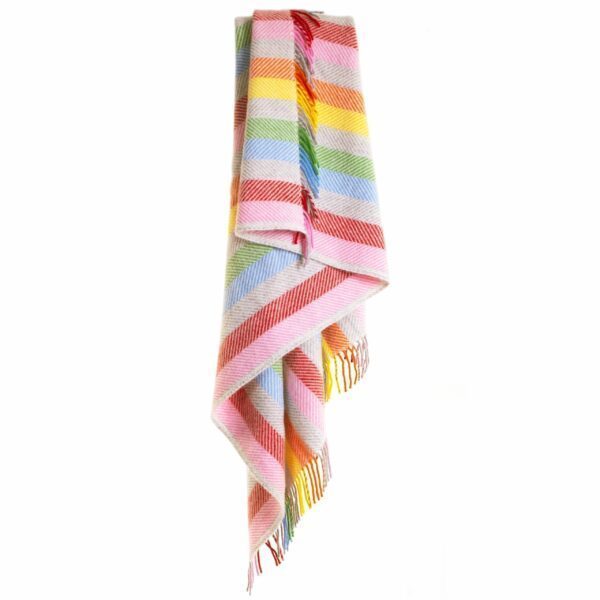 Stripe Wool Throw Blanket Tweedmill Wool Bed Throws - Image 2