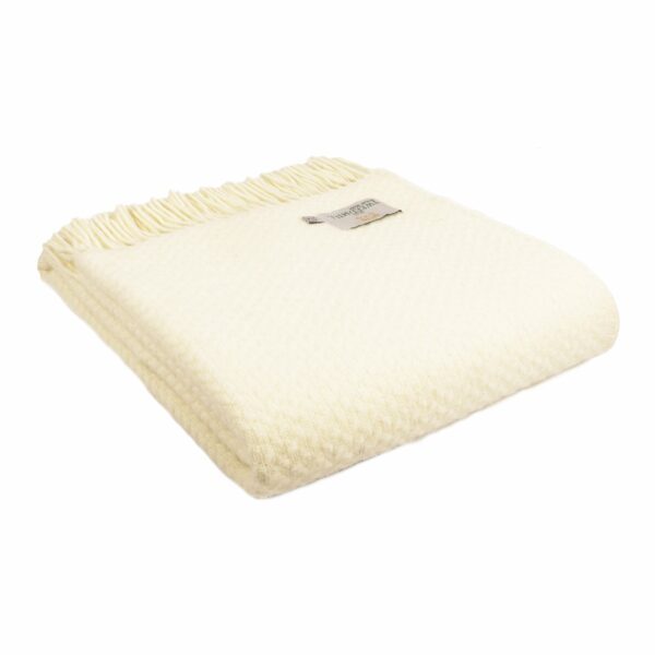 Wafer Wool Throw Blanket Tweedmill Wool Bed Throws - Image 2