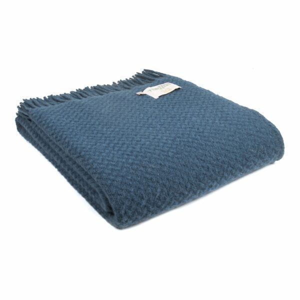 Wafer Wool Throw Blanket Tweedmill Wool Bed Throws - Image 5