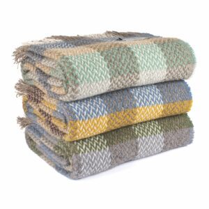 Celtic Weave Check Rug Throw Tweedmill Recycled Throws