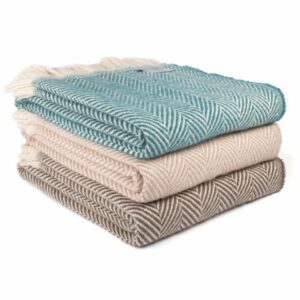 Chevron Tibet Recycled Wool Blanket Tweedmill Recycled Blankets