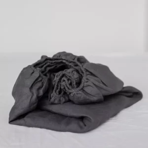 Black Bed Sheet Fitted Sheet Single Sheet Amour Linen Bedsheets