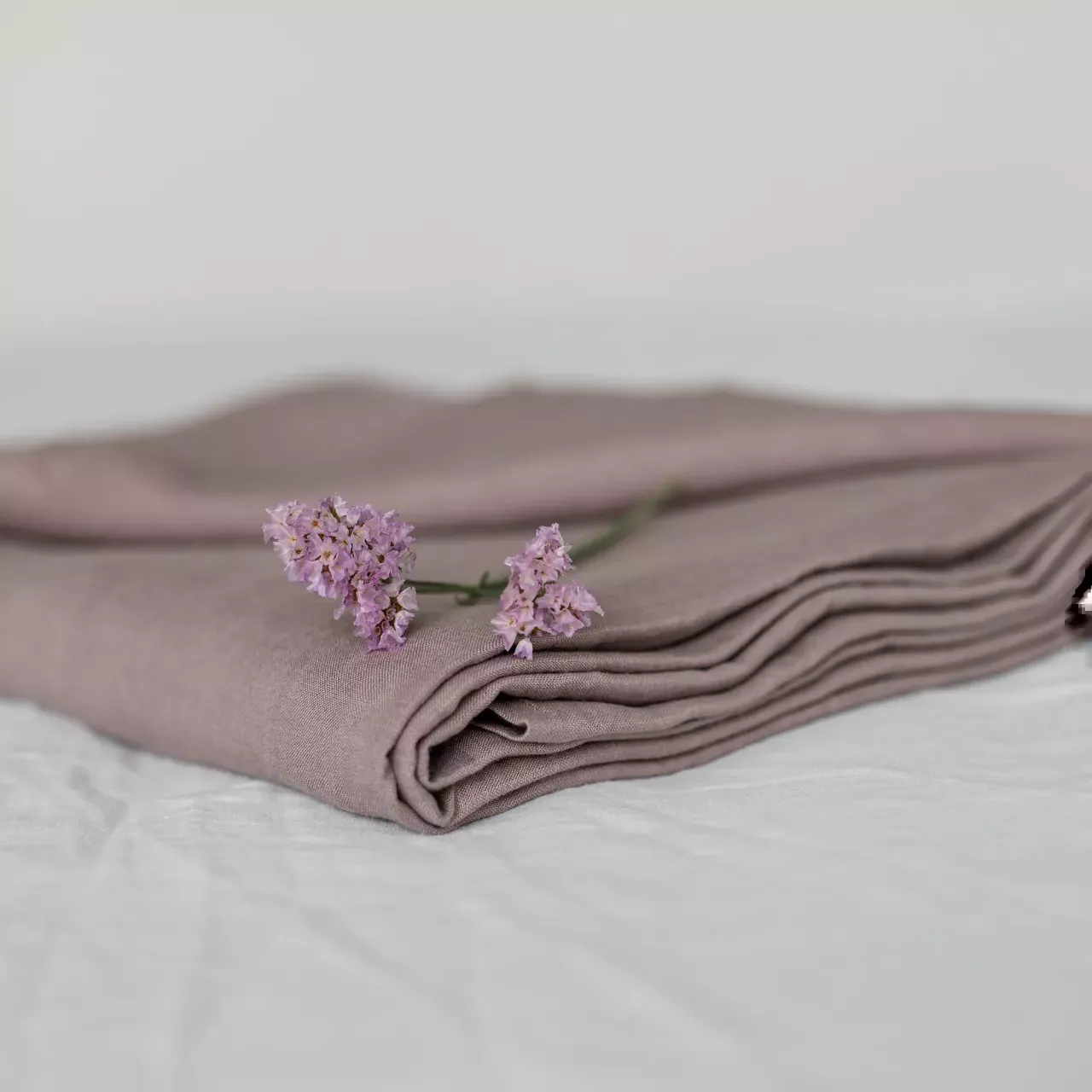 Brown Double Sheet Flat Bed Sheet Amour Linen Bedsheets