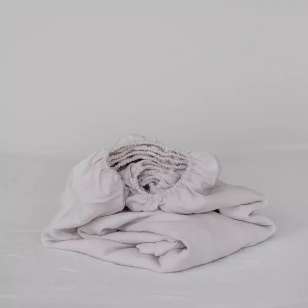 Cream Bed Sheet Fitted Sheet Single Sheet Amour Linen Bedsheets