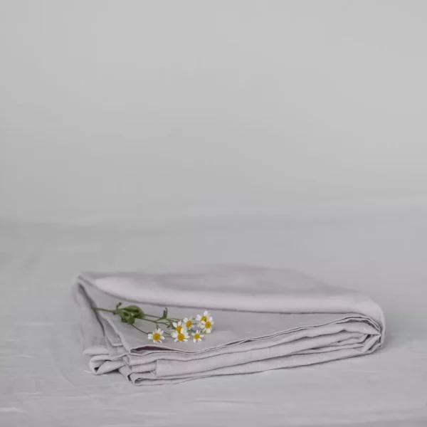 Cream Flat Sheet King Size Bed Sheet Amour Linen Bedsheets - Image 3
