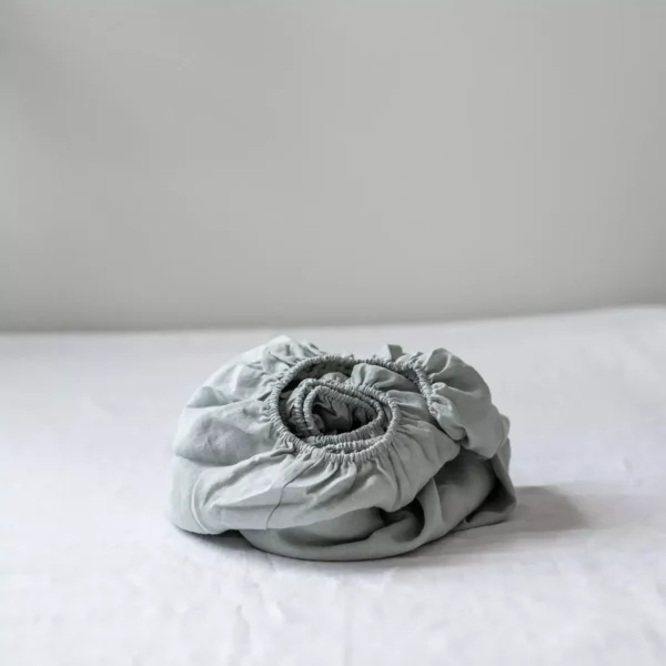 Green Bed Sheet Fitted Sheet Single Sheet Amour Linen Bedsheets - Image 2