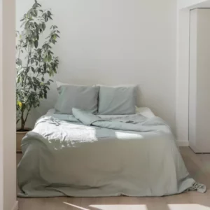 Green Quilt Cover King Size Duvet Cover Amour Linen Duvet Covers