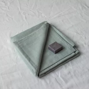 Green Double Sheet Flat Bed Sheet Amour Linen Bedsheets