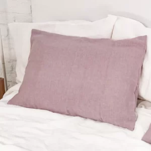 Pink Pillow Cover Square Pillow Cases Amour Linen Pillowcases
