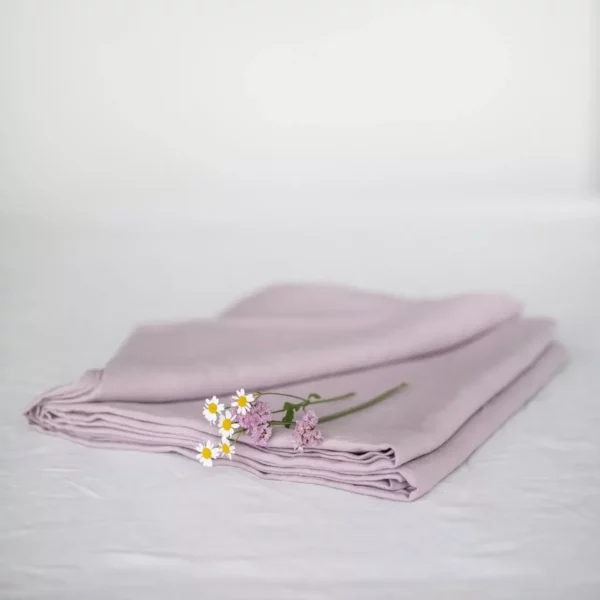 Pink Sheet Flat Sheet Single Bed Sheet Amour Linen Bedsheets - Image 2