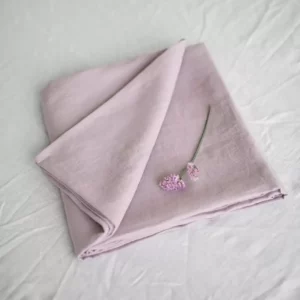 Pink Double Sheet Flat Bed Sheet Amour Linen Bedsheets