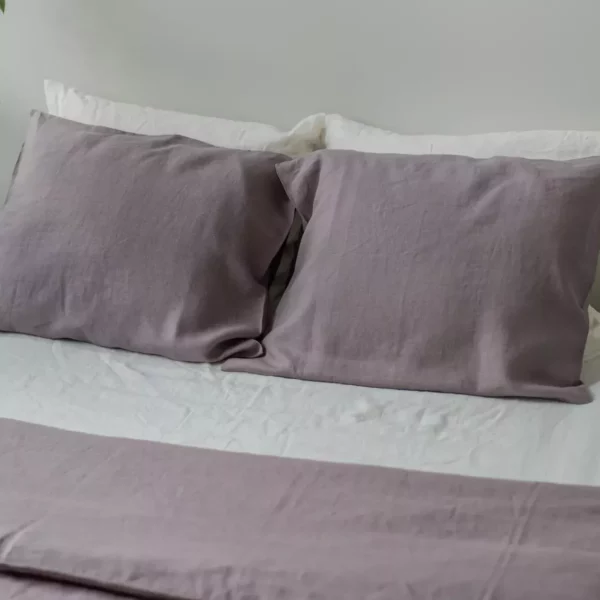 Purple Pillow Cover Square Pillow Cases Amour Linen Pillowcases - Image 2