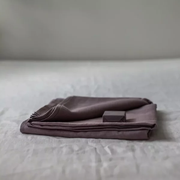 Purple Sheet Flat Sheet Single Bed Sheet Amour Linen Bedsheets - Image 2
