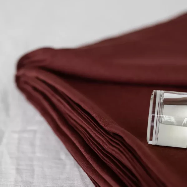 Red Sheet Flat Sheet Single Bed Sheet Amour Linen Bedsheets - Image 3