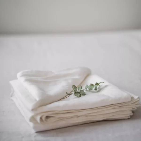 White Sheet Flat Sheet Single Bed Sheet Amour Linen Bedsheets - Image 2