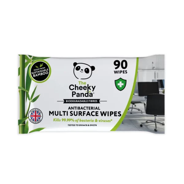 Bamboo Multi-Surface Wipes Antibacterial Wipes Pack Cheeky Panda Home Supplies