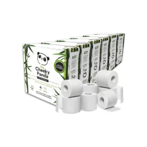Bamboo Toilet Paper Rolls 4 Tissue Rolls Pack Cheeky Panda Home Supplies
