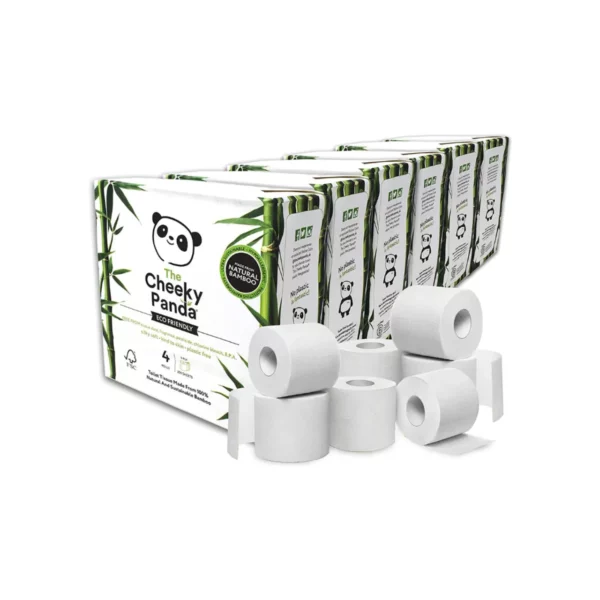 Bamboo Toilet Paper Rolls 4 Tissue Rolls Pack Cheeky Panda Home Supplies